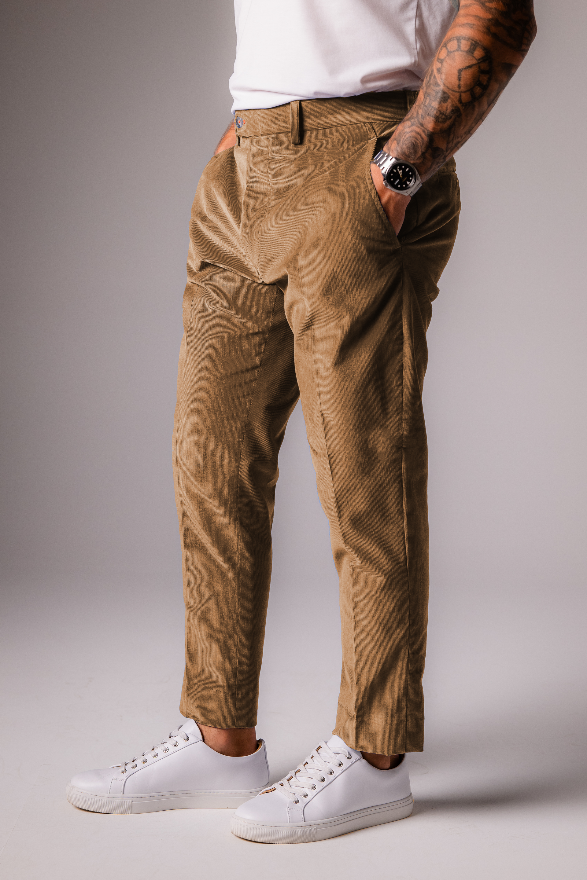 Mens Stretch Corduroy Trousers - Bullock & Jones