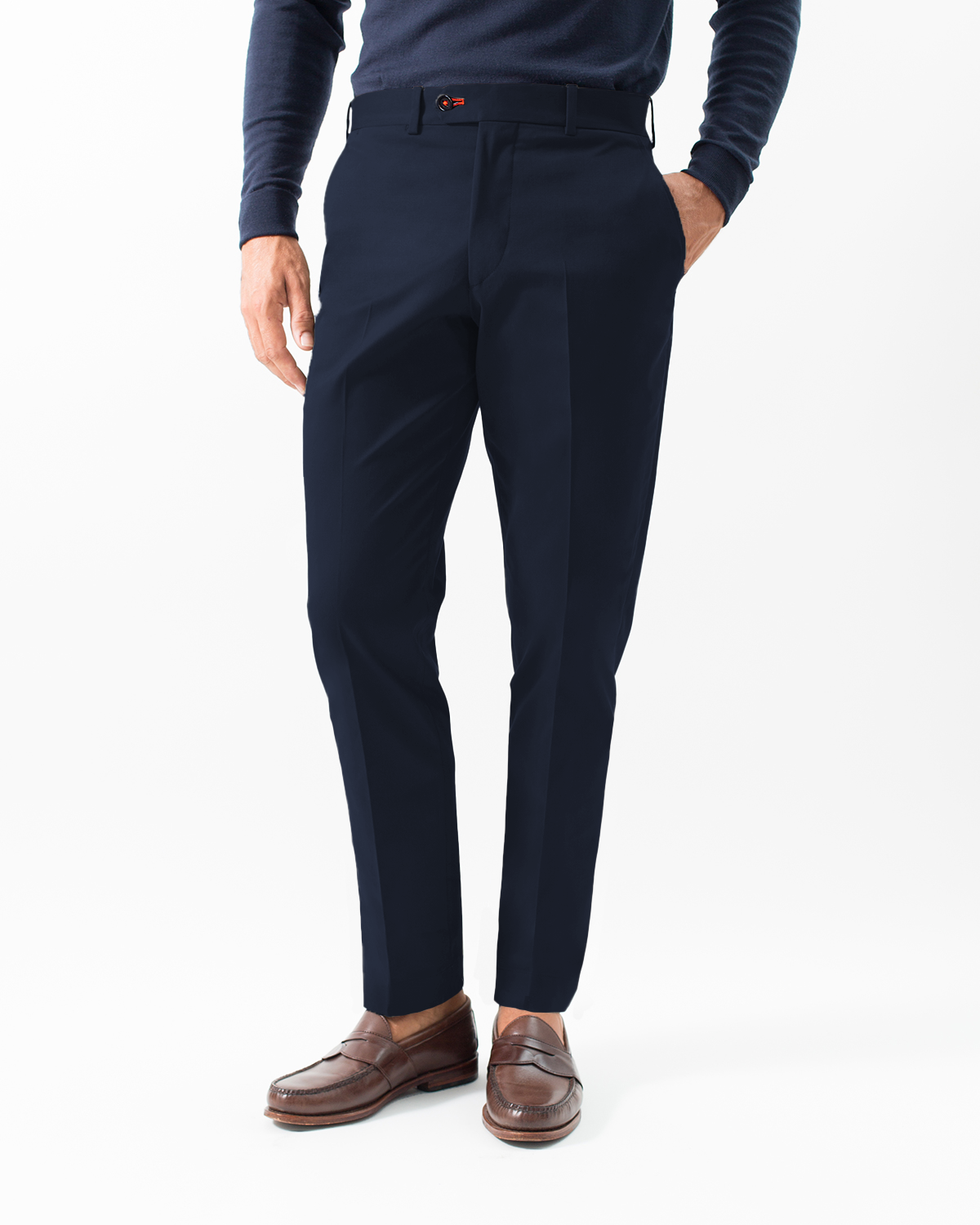 Navy High Performance Merino Wool Dress Pants